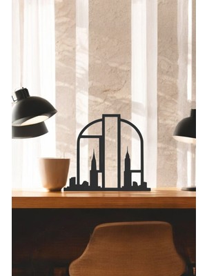 New York Line Art Figür - Minimalist Dekor & Koleksiyon, Ev Dekoru, 3D Baskı