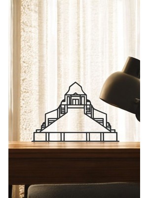 Macchu Pichu Line Art Figür - Minimalist Dekor & Koleksiyon, Ev Dekoru, 3D Baskı