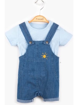 Necix's Erkek Bebek Denim 2'parça Salopet Takım