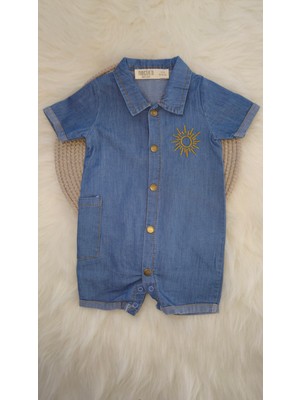 Necix's Erkek Bebek Denim Tropicool Wawes Tulum