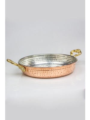 Kalın El Dövmesi Bakır Sahan Tava 20 cm