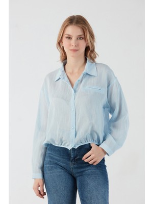 Basic Beli Lastikli Cep Detaylı Gömlek