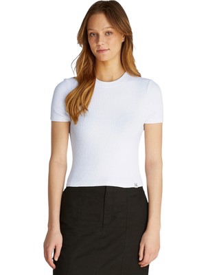 Calvın Kleın Waffle Short Sleeve Fıtted Tee T-Shirt