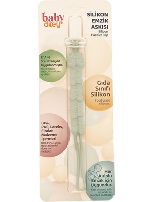 Baby Dcey Silikon Emzik Askısı- Yeşil