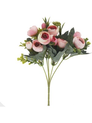 1 Demet Erengül Şakayık Orta Boy Plastik Saplı Kumaş Çiçek