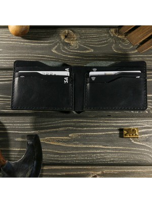 El Yapımı Hakiki Deri Erkek Cüzdan – Kişiye Özel Isimli, Hediye Paketi