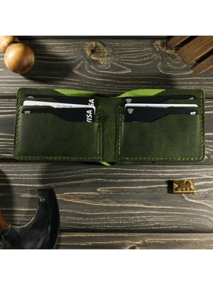 El Yapımı Hakiki Deri Erkek Cüzdan – Kişiye Özel Isimli, Hediye Paketi