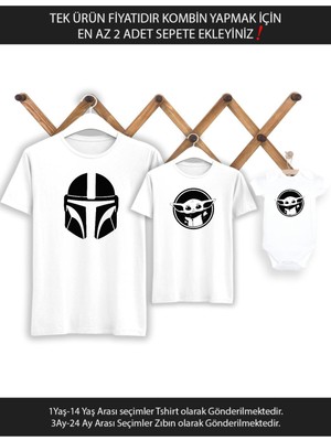 Mandolarian Baby Yoda Baba Oğul Kız (Tek Ürün Fiyatıdır Kombin Yapmak Için En Az 2 Adet Sepete Ekley