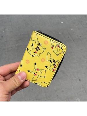 Sarı Pokemon - Pikachu Kolaj Kısa Cüzdan