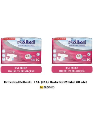 Dr. Pedical Belbantlı Tekstil Yüzey Hasta Bezi XXL 60 Adet