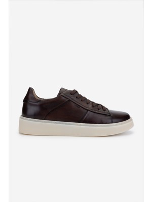 Valmenti Erkek Hakiki Deri Sneakers & Spor Ayakkabı 233 5629 Erk Ayk Y25 Kahve Alkl