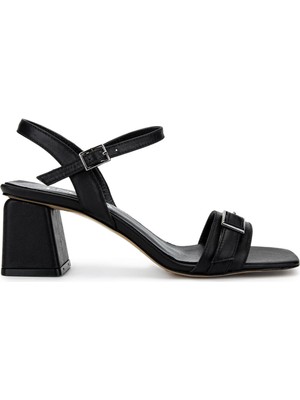 Tamer Tanca Kadın Hakiki Deri Siyah Deri Topuklu Ayakkabı 1074 2253 Bn Ayk Y25 Sıyah Dr