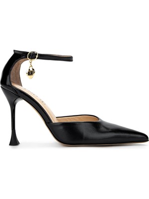 Tamer Tanca Kadın Hakiki Deri Siyah Topuklu Ayakkabı 1036 H7457 Bn Ayk Y25 Sıyah/sıyah Rgn