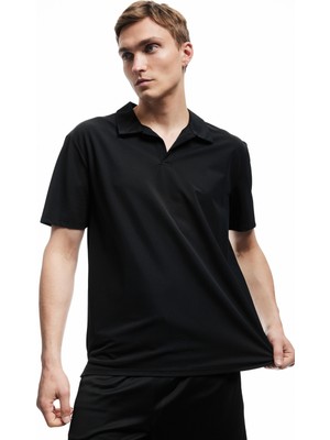 Koton Kısa Kollu Polo Yaka Pike Kumaş Oversize Spor Tişört
