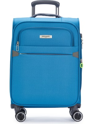Pierre Cardin Ultra Light Hafif Lüx Kumaş Kabin Boy Valiz Mavi 04PC6000