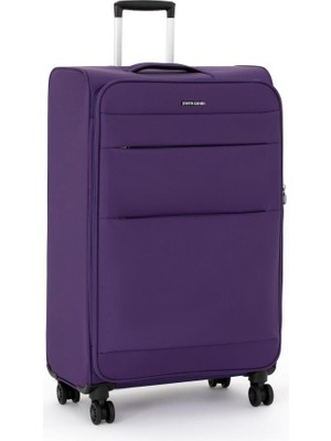 Pierre Cardin Ultra Light Hafif Lüx Kumaş Büyük Boy Valiz Mor 04PC4200