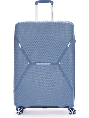 Benetton Büyük Boy %100 Polipropilen Valiz Lacivert Bnt3000