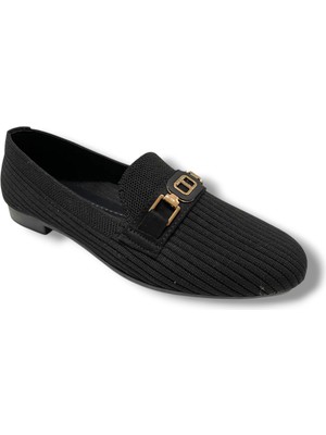 C-Shoes 3106-25 Triko T Taşlı Toka Kadın Babet