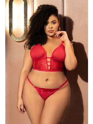 Candy Women Kadın Kırmızı Büyük Beden Özel Tasarım Kostüm