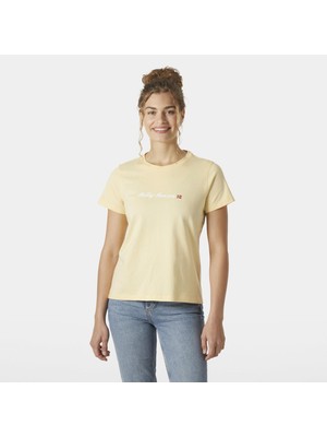 Helly Hansen W Core Graphıc T-Shırt 2.0 HHA.54592YELLOWCREAM