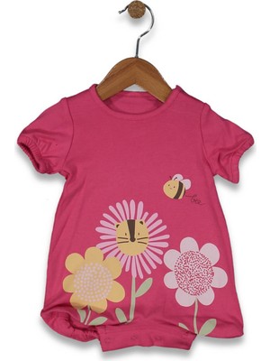 Çiçek Baskılı Kız Tulum