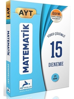 Paraf Yayınları AYT Matematik Video Çözümlü 15 Deneme