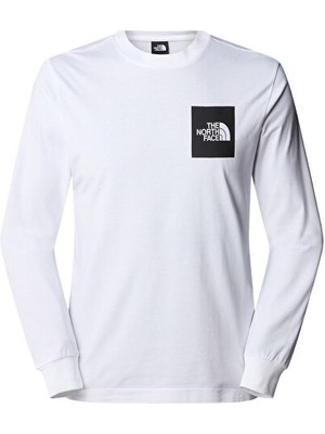 The North Face  M L/s Fıne Tee Erkek Outdoor Tişörtü NF0A8A6PFN41 Beyaz