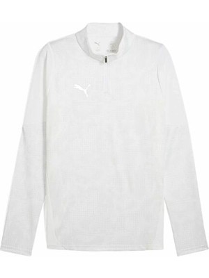 Puma Teamcup Training 1/4 Zip Top Erkek Futbol Uzun Kollu Antrenman Üstü 65916404 Beyaz