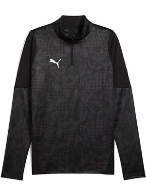 Puma Teamcup Training 1/4 Zip Top Erkek Futbol Uzun Kollu Antrenman Üstü 65916403 Siyah