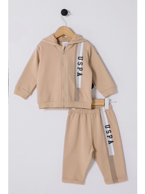 U.s Polo Assn Erkek Bebek 3lü Takım - Bej