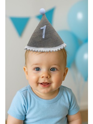 1 Yaş Jüt Kumaş Naturel Retro Şapka