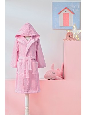 Özdilek Girl Unicorn Kapüşonlu Kadife Çocuk Bornozu 5/6 Yaş