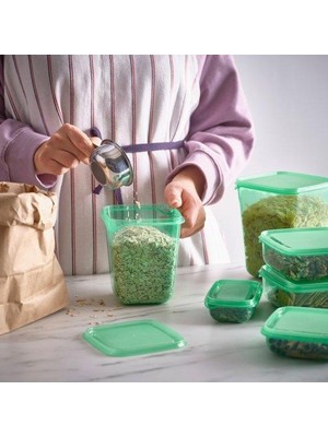 IKEA Pruta Plastik Saklama Kabı Seti Yeşil 10597099