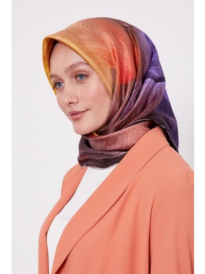 A.Vizon Bohem Geçişli Twill İpek Eşarp