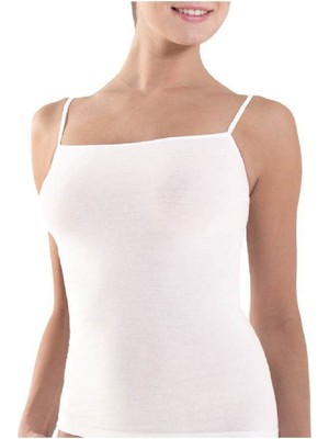 Kadın Essential İnce Askılı Krem Atlet 1952