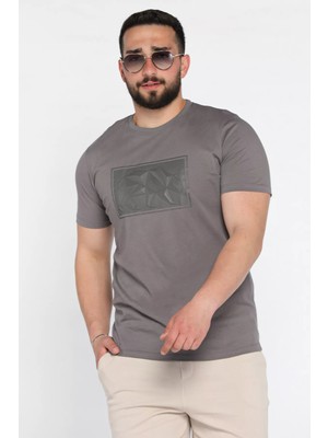 Mishar İtalia Erkek Bisiklet Yaka Baskılı Tişört P-00016830