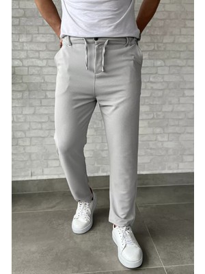 Mishar İtalia Bel Bağcıklı Düz Paça Erkek Jogger Pantolon P-00016778