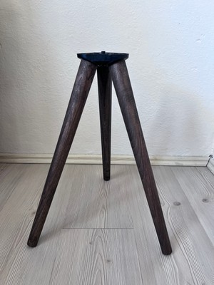 Hamadex 41 cm Ceviz Rengi Ahşap Konik Sehpa Ayağı – 3’lü Set | Bağlantı Aparatları ve Vidalar Dahil