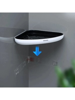 Köşe Banyo ve Mutfak Düzenleyici Siyah Beyaz