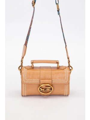 Kahve Benek Detay Omuz Çantası