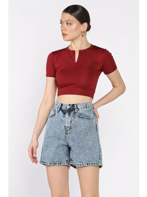Kadın Jean Kot Şort P-00017204