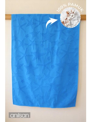 Lunvo Plaj Havlusu %100 Pamuk 75x150 Mavi