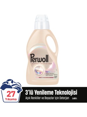Perwoll Açık Renkliler İçin Hassas Sıvı Bakım Deterjanı 1485Ml (27 Yıkama)