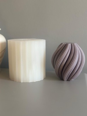 Orta Boy Spiral Model Mum Silikon Kalıp