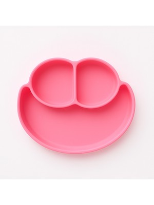 CKM Silikon Mama Tabağı Silikon 3 Bölmeli Mama Tabağı Vakumlu Tabak