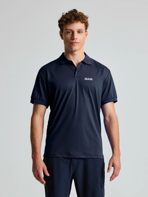 Slam Tech Pique Polo Evo Erkek Mavi Tişört