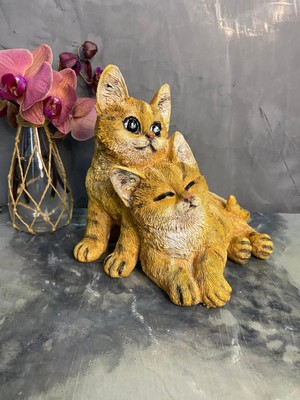 Sevimli Kediler Polyester Dekoratif Obje & Biblo