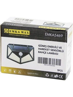 Nemere 4 Açılı Solar - Hareket Sensörlü Aplik Duvar Lambası Dış Mekan 9.5 x 13.5cm