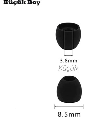 2 Çift 4-Adet Kulaklık Silikonu Samsung Uyumlu-Küçük 8.5mm