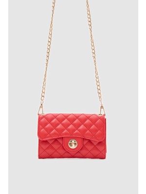 Joles Kırmızı Nakış Detaylı Bayan Çapraz Cüzdan